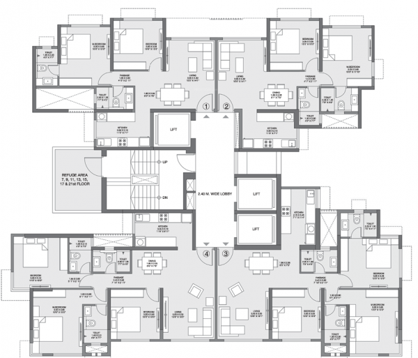  nest Wing A Cluster Plan for Refugee Floor