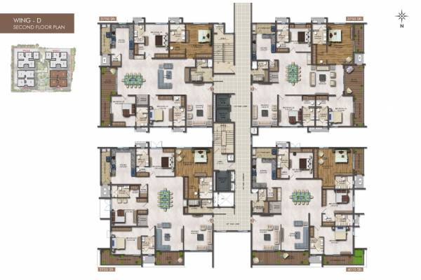  fortune-one Fortune One Cluster Plan for Typical Floor