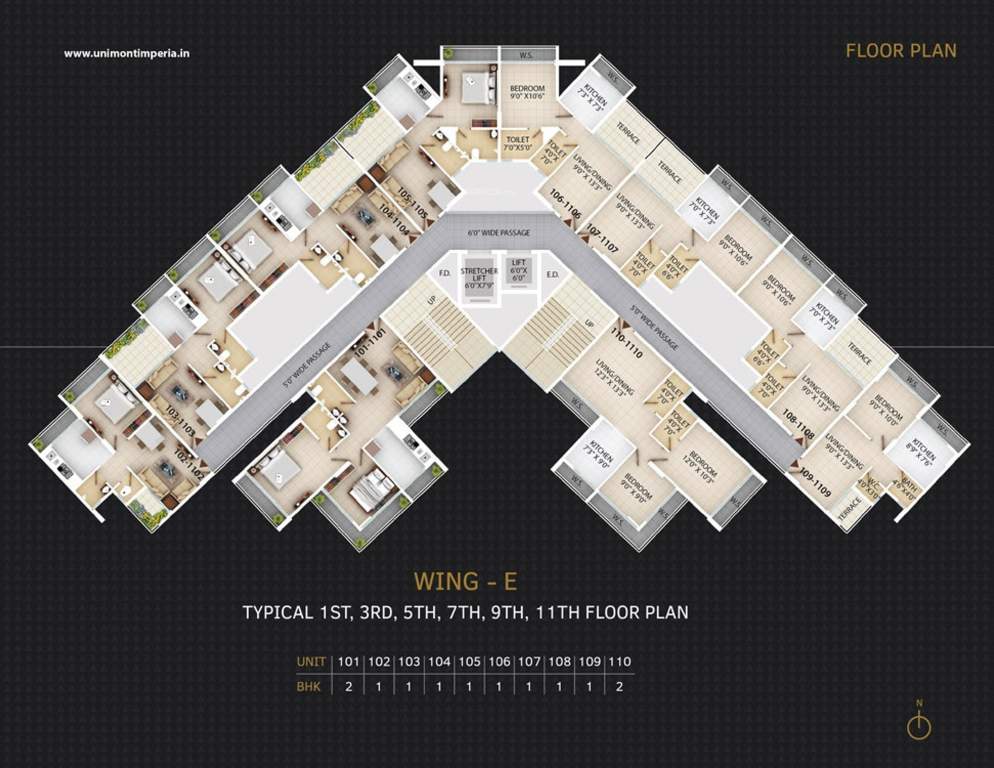  imperia Wing E  Residential Cluster Plan