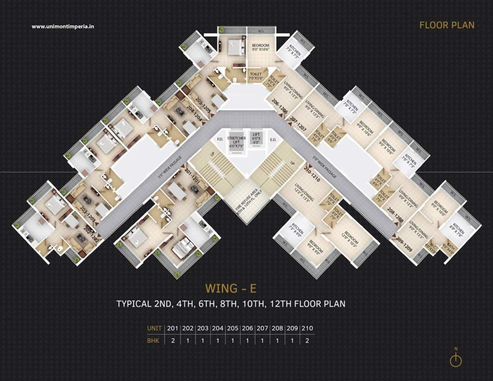  imperia Wing E  Residential Cluster Plan