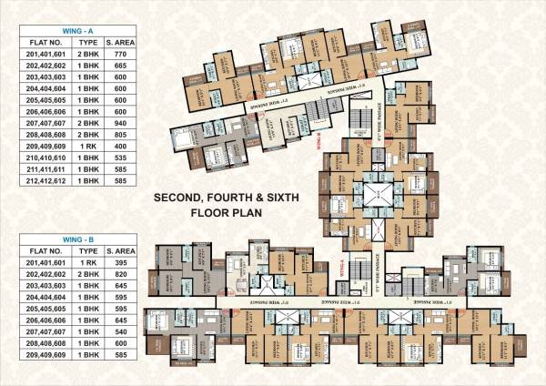  aradhna Sagar Aradhna A Wing Cluster Plan