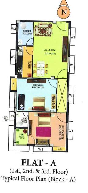  induwas Block A Cluster Plan from 1st to 3rd Floor