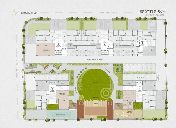  seattle-sky Block A Cluster Plan for ground Floor