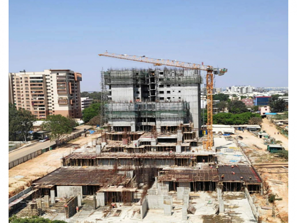 Tower 1 Construction Status Oct-21 constructionStatus of Vajram Newtown