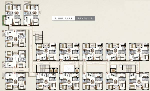  aventino Tower B Cluster Plan for Typical Floor