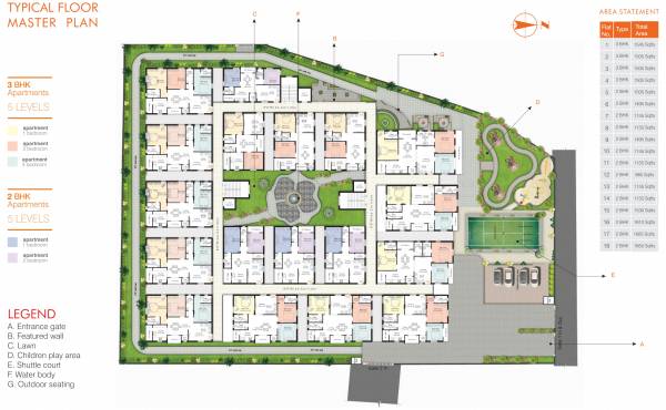  heights-three Akshita Heights Three Cluster Plan for Typical Floor