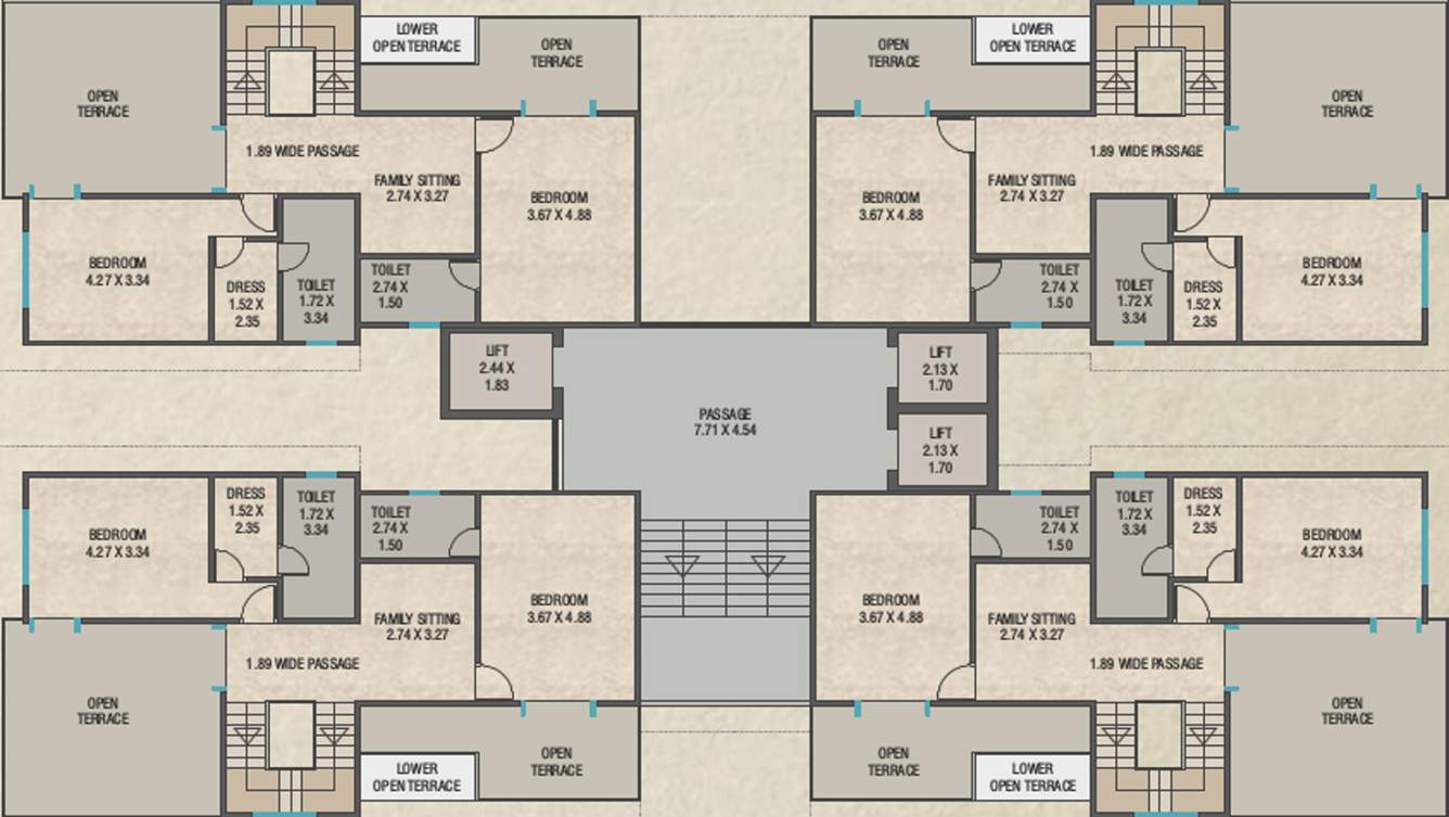  red coral hamptons Tower A Cluster Plan