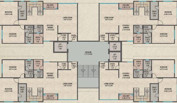 Tower A Cluster Plan red-coral-hamptons Tower A Cluster Plan