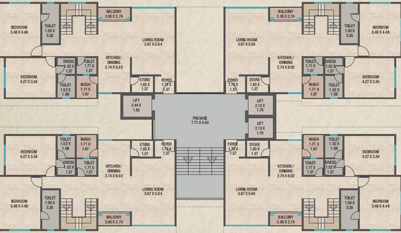  red coral hamptons Tower A Cluster Plan