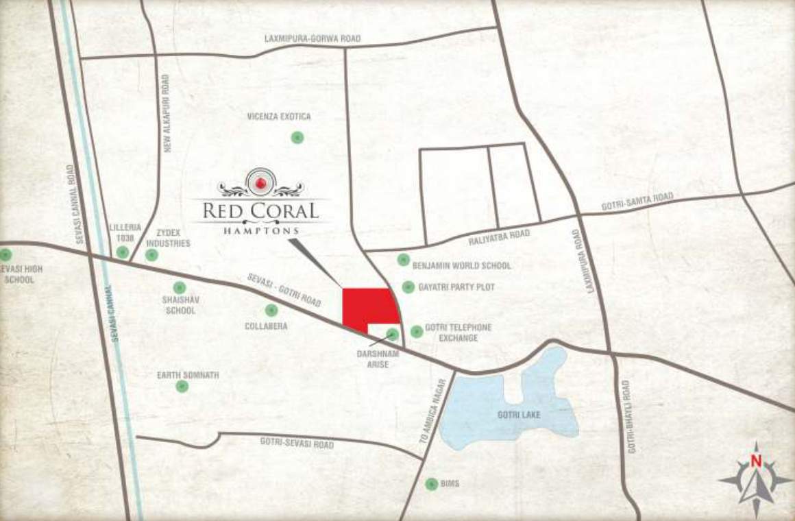  red coral hamptons Location Plan