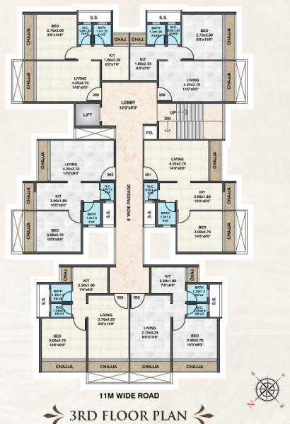  varni-dham Varni Dham Cluster Plan for 3rd Floor