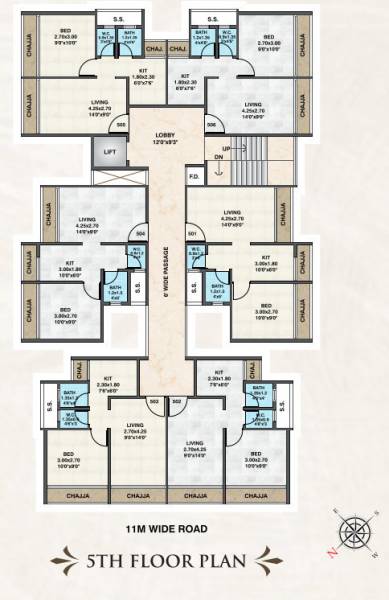  varni-dham Varni Dham Cluster Plan for 5th Floor
