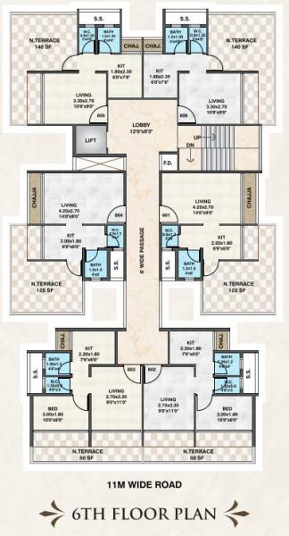  varni-dham Varni Dham Cluster Plan for 6th Floor