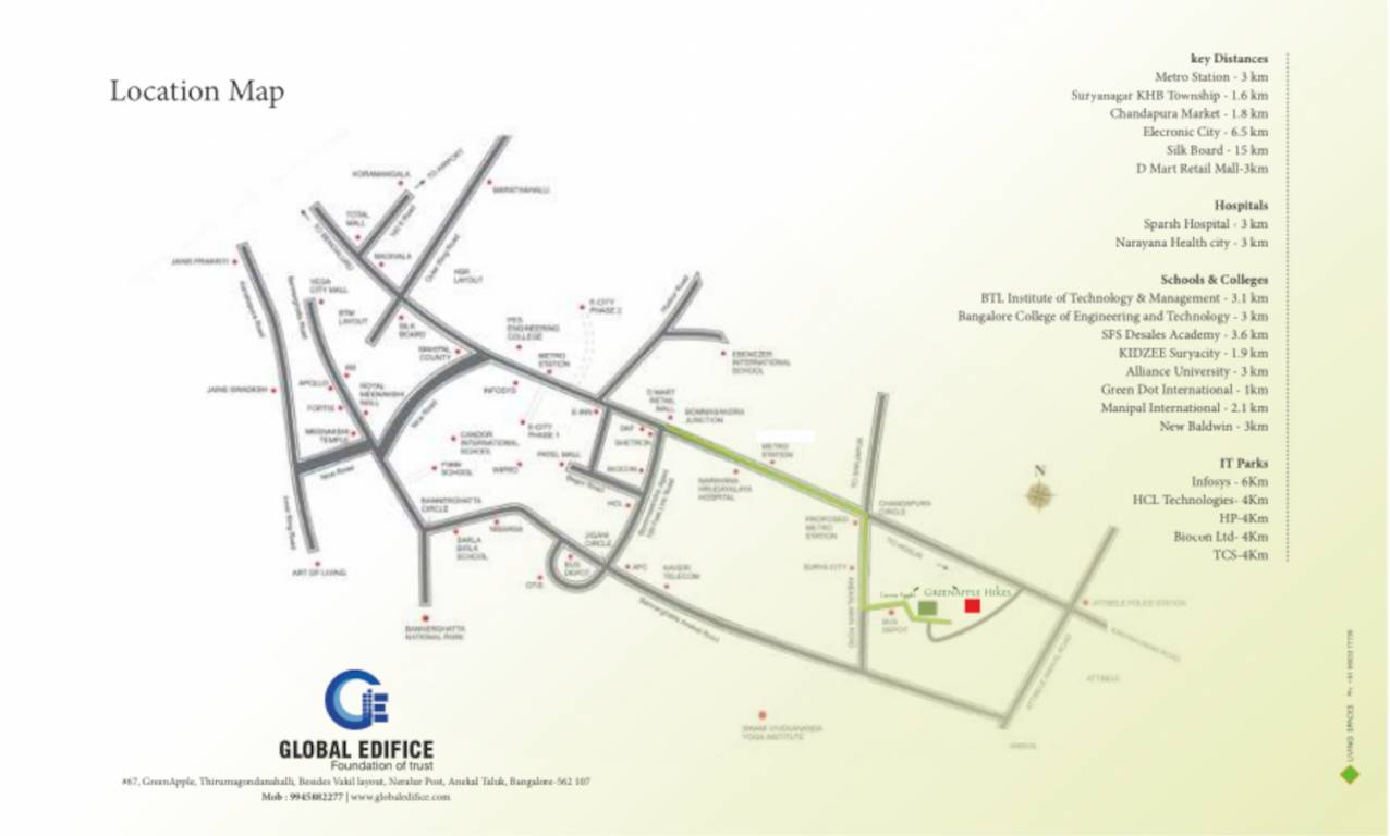  green apple hikes Location Plan