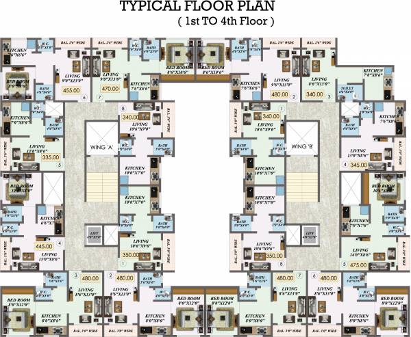 galaxy-aster Galaxy Aster Cluster Plan from 1st to 4th Floor