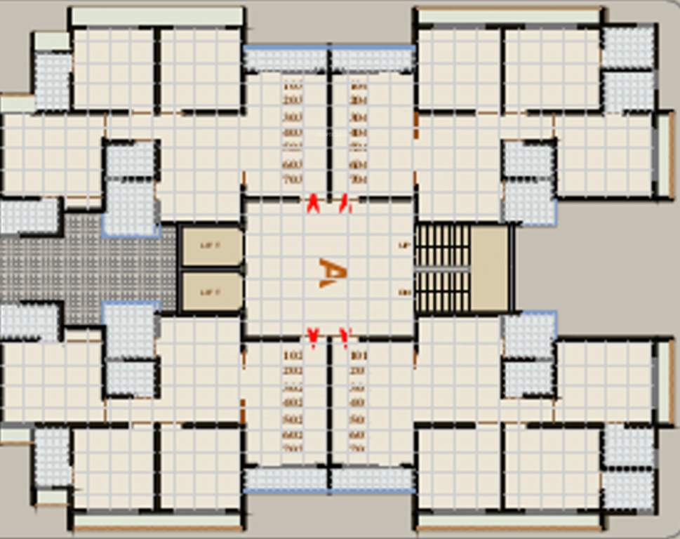  radhe elegance block a b c d and e Layout Plan