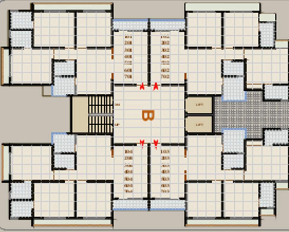  radhe elegance block a b c d and e Layout Plan