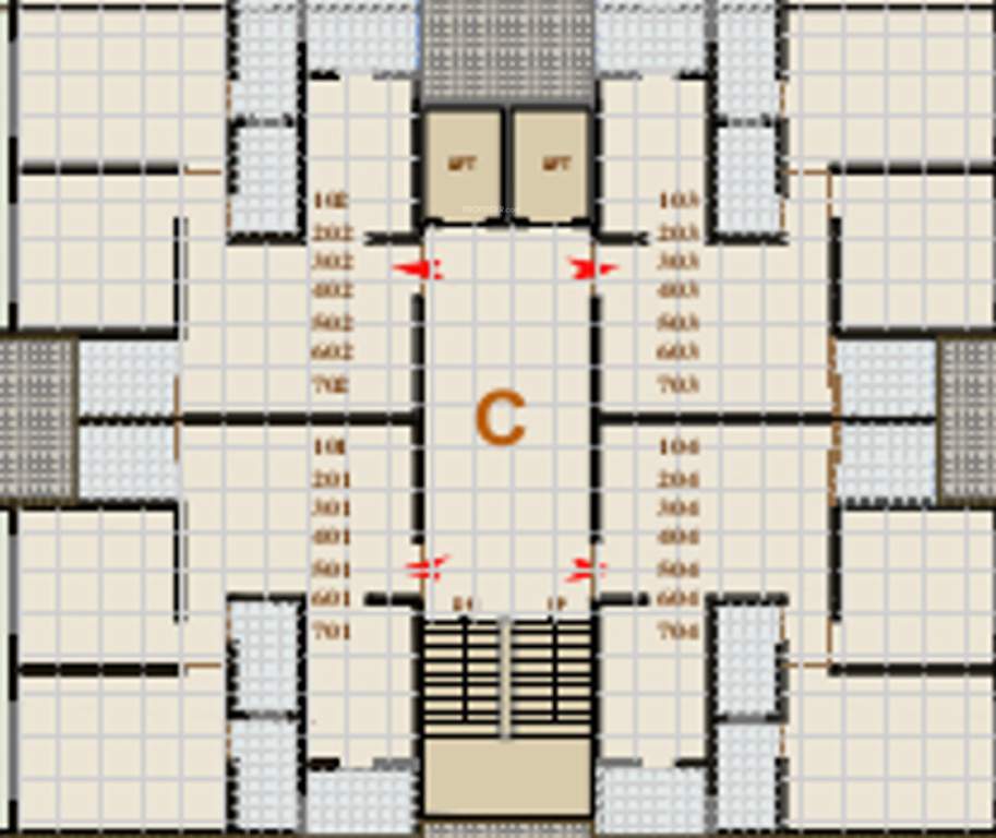  radhe elegance block a b c d and e Layout Plan