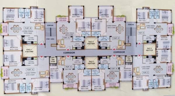  dishari-enclave Dishari Enclave Cluster Plan for Typical Floor