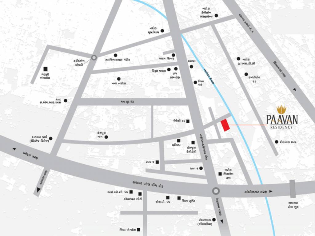  paavan residency Location Plan