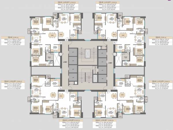  siennaa-at-sarova Siennaa Wing D Cluster Plan