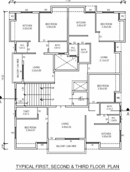 Om Residency Cluster Plan from 1st to 3rd Floor residency Om Residency Cluster Plan from 1st to 3rd Floor