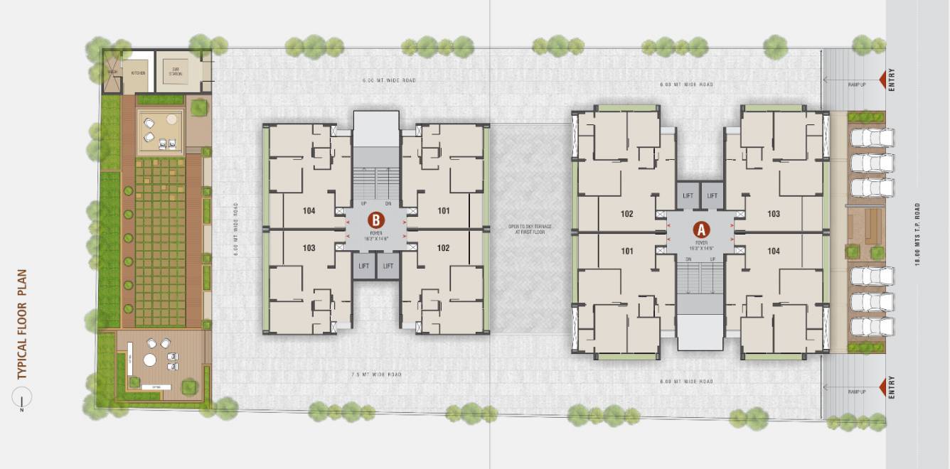  orchid residency Typical Cluster Plan