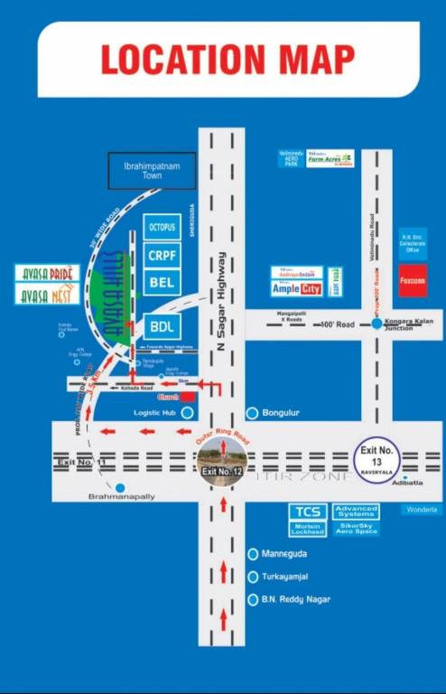  avasa hills phase 1 Location Plan