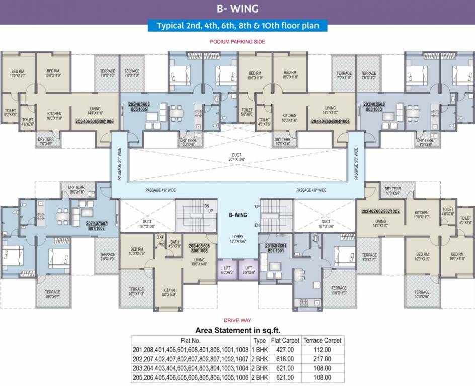  vrindavan Typical Odd Floor Plan 