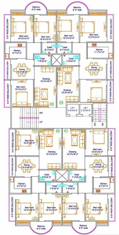  amba tower Block A Cluster Plan