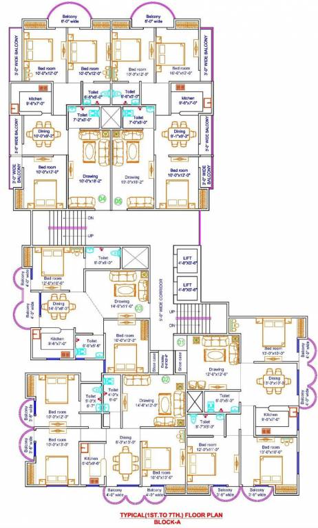  amba tower Block A Cluster Plan