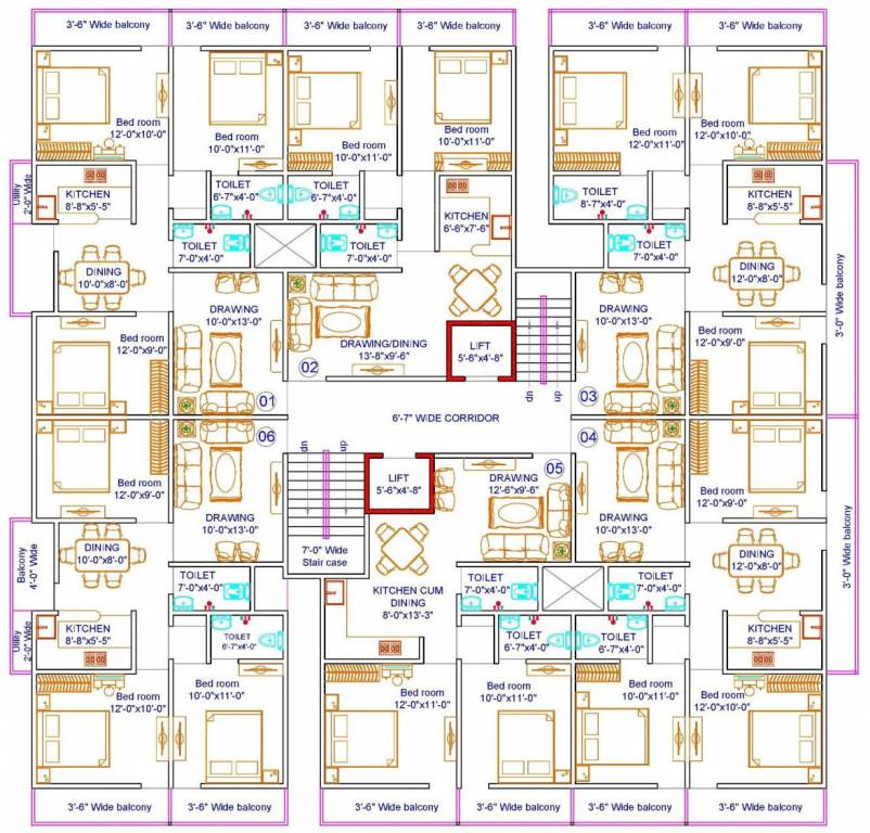  amba tower Block A Cluster Plan
