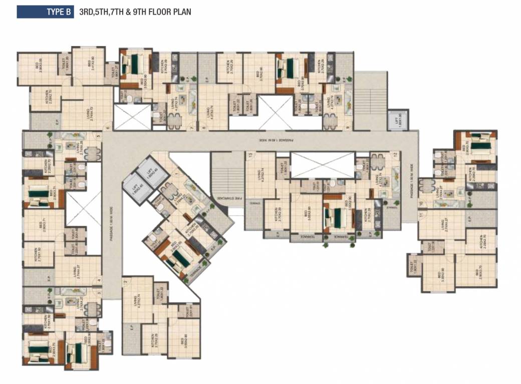  homes Type A Building Cluster Plan