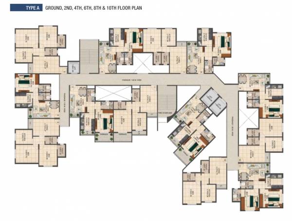  homes Type A Building Cluster Plan
