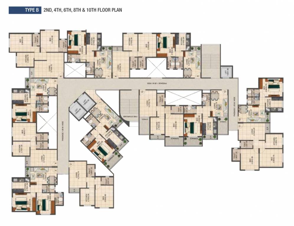  homes Type B Building Cluster Plan