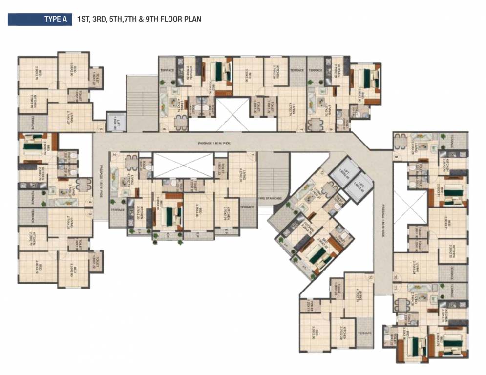  homes Type B Building Cluster Plan