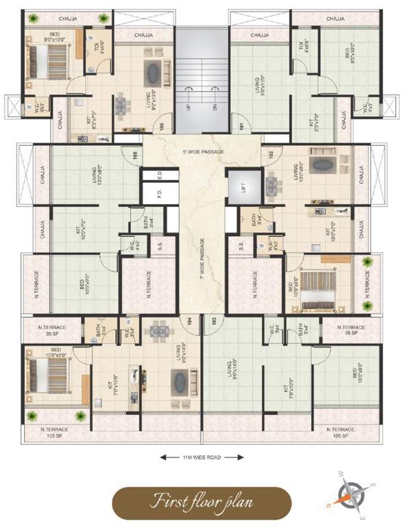  shree siddhivinayak Shree Siddhivinayak Cluster Plan for 1st Floor