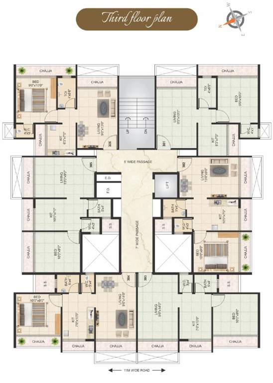 shree siddhivinayak Shree Siddhivinayak Cluster Plan for 3rd Floor