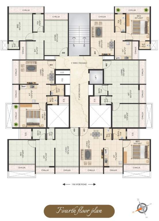  shree siddhivinayak Shree Siddhivinayak Cluster Plan for 4th Floor