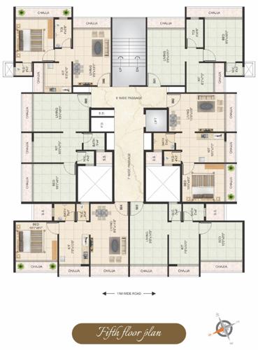  shree-siddhivinayak Shree Siddhivinayak Cluster Plan for 5th Floor