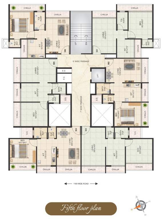  shree siddhivinayak Shree Siddhivinayak Cluster Plan for 5th Floor