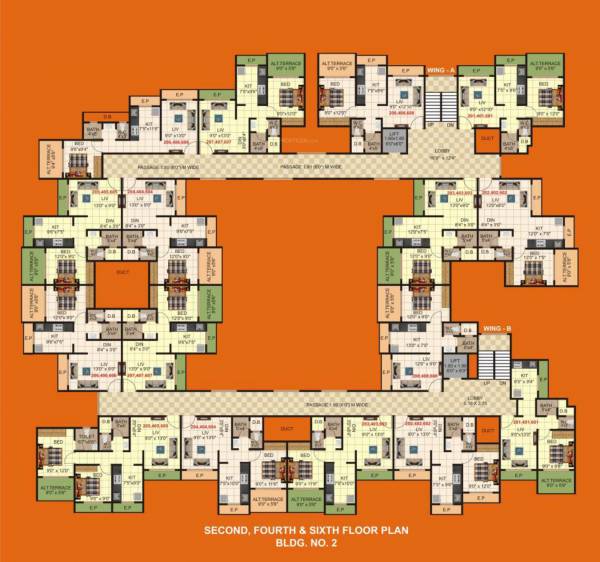  icon Gajanan Icon Phase II A Wing Cluster Plan