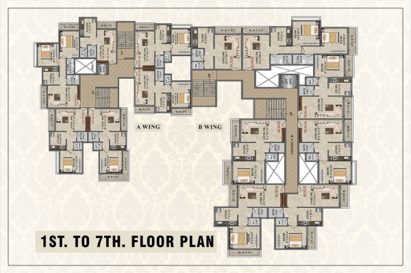  thakare-complex Thakare Complex B Wing Cluster Plan