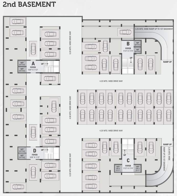  kunj nest 2 & 3 bhk finest living & retails Block A Cluster Plan