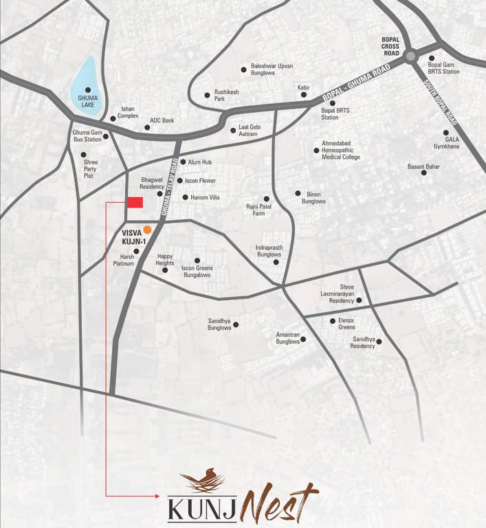  kunj nest 2 & 3 bhk finest living & retails Images for locationPlan
