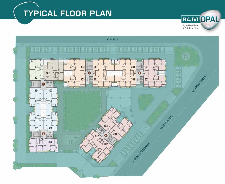 rajvi opal Block A Cluster Plan