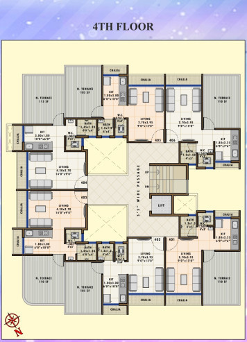  tulip Sarang Tulip Cluster Plan for 4th Floor