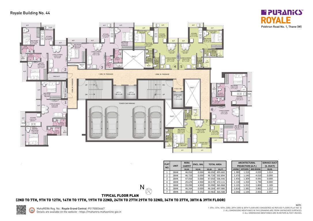  puraniks grand central Stella Grand Central Cluster Plan