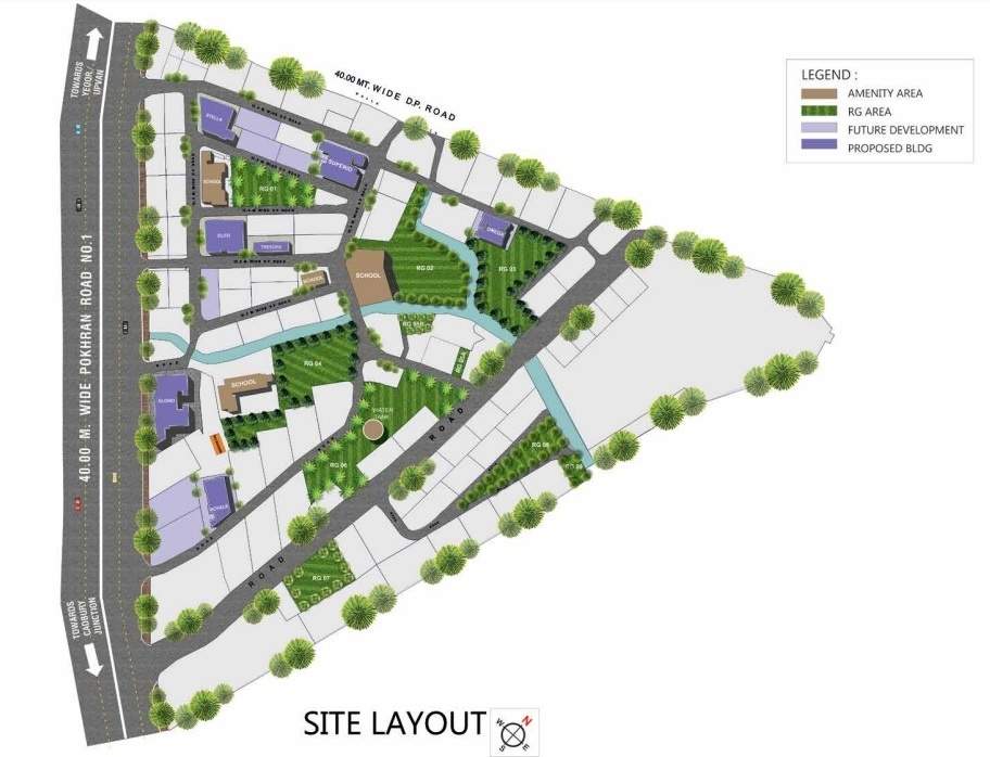  puraniks grand central Layout Plan