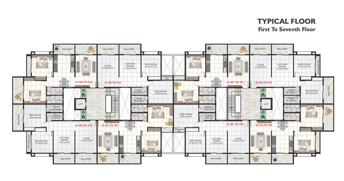  riviera tower Cluster Plan